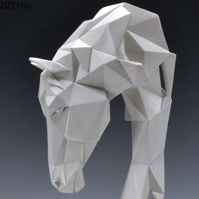 Escultura Cabeça de Cavalo Geométrica