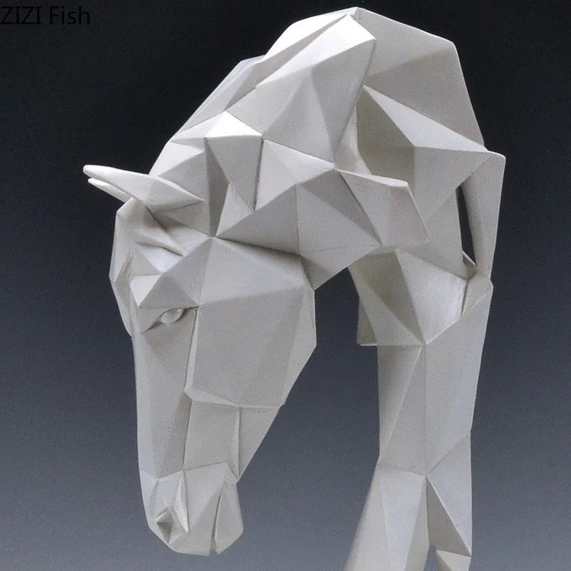 Escultura Cabeça de Cavalo Geométrica