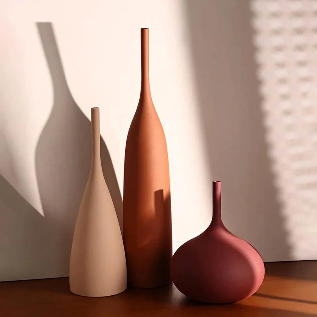 Vaso Decorativo de Cerâmica Artesanal Morandi