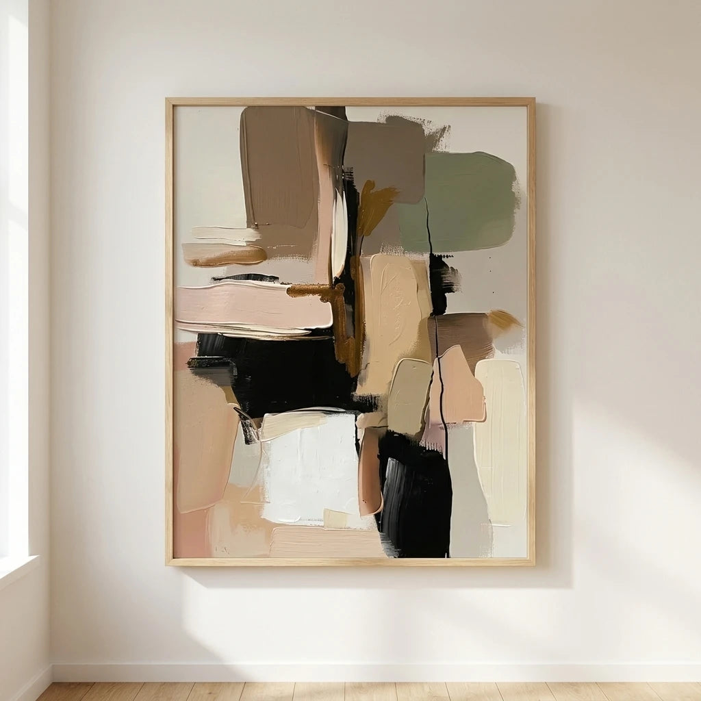 Quadro Decorativo Abstrato Neutro Wabi-Sabi