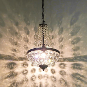 Lustre Pendente de Cristais Suspensos E27
