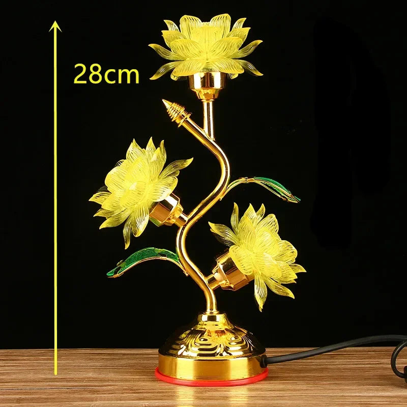 luminária de mesa decorativa, luminária flor de lótus, abajur decorativo led, luminária oriental colorida, luminária de mesa quarto