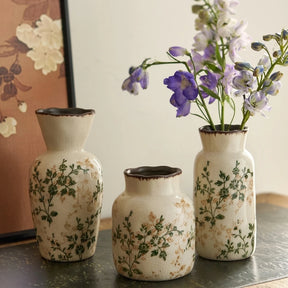 Vaso Decorativo de Cerâmica Retrô Oriental