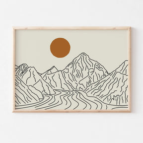 Quadro Decorativo Alpes Japoneses Kit 3 Peças