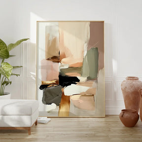Quadro Decorativo Abstrato Neutro Wabi-Sabi
