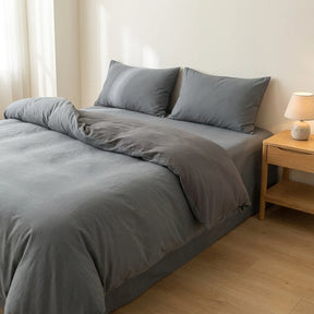 Jogo de Cama de Algodão Liso 4 Peças