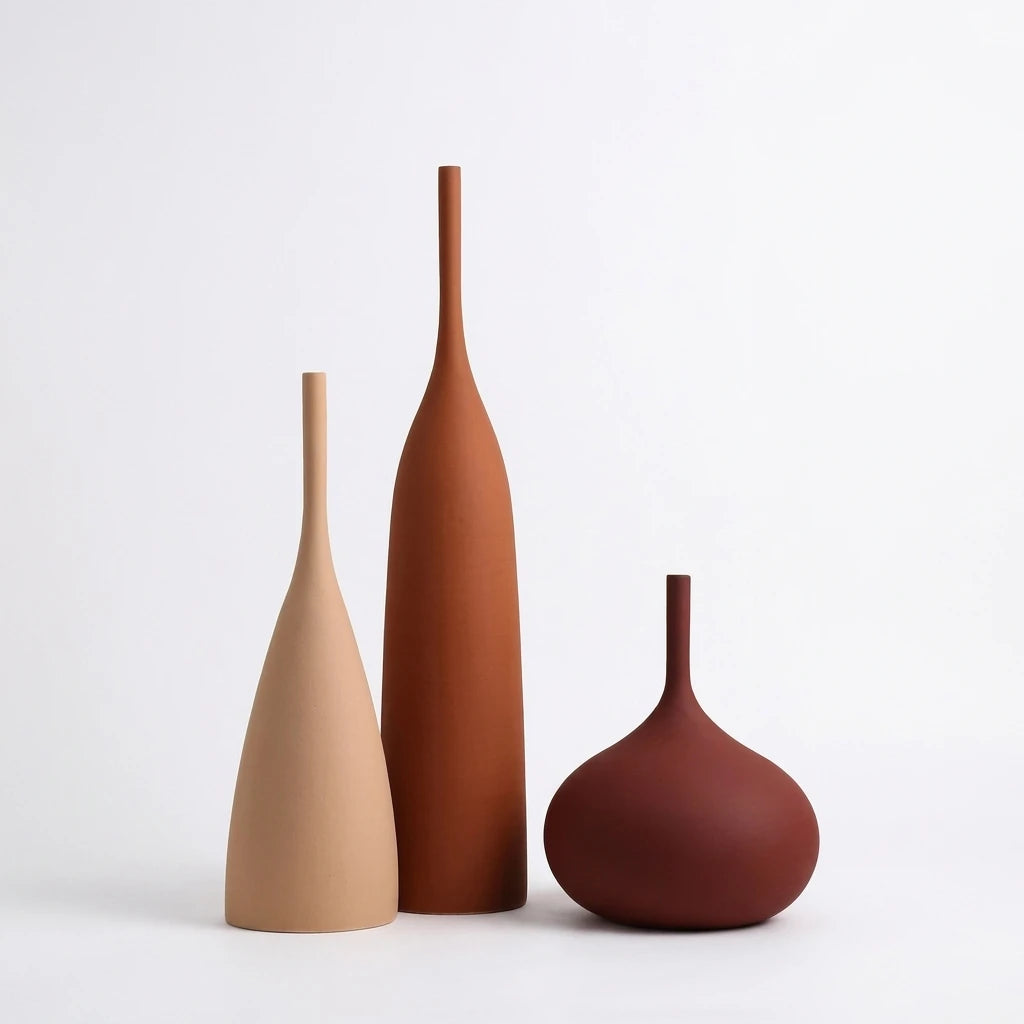 Vaso Decorativo de Cerâmica Artesanal Morandi