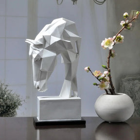 Escultura Cabeça de Cavalo Geométrica