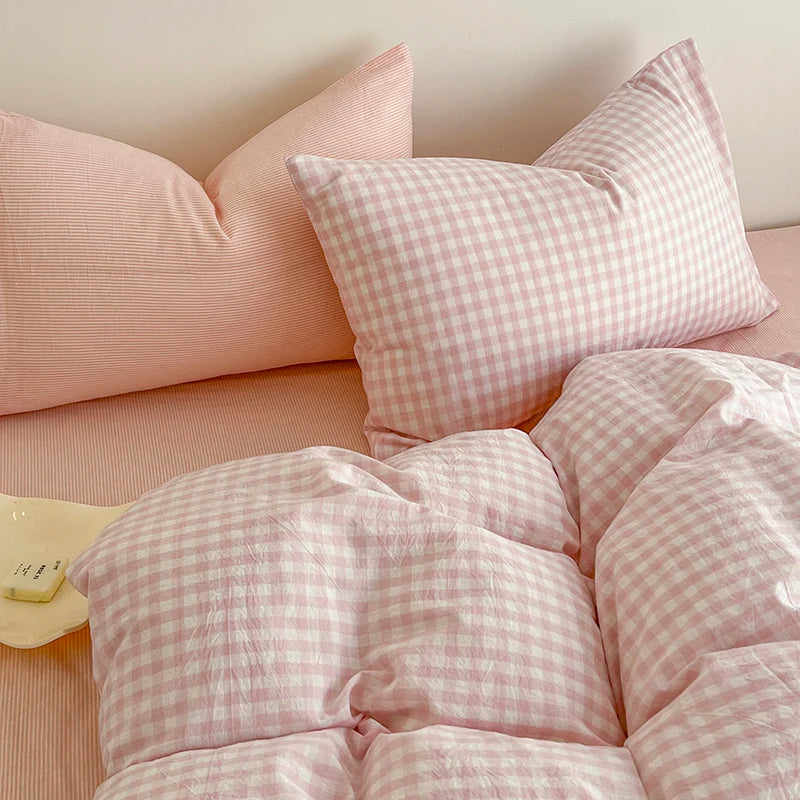 Jogo de Cama, Roupa de Cama, Jogo de Cama Xadrez, Conjunto de Cama, Jogo de Cama de Casal