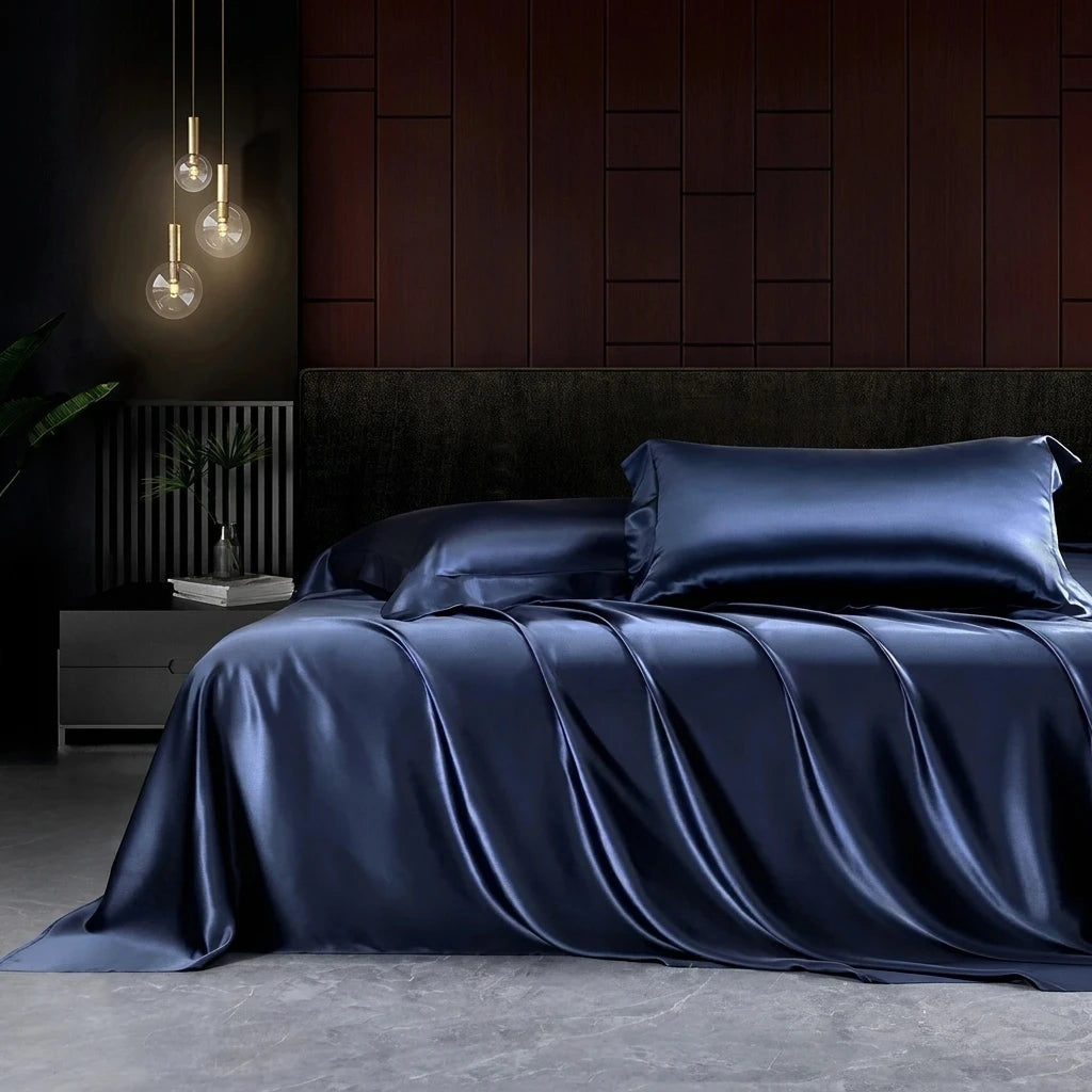 Jogo de Cama Cetim de Seda 4 Peças