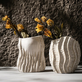 Vaso Decorativo Orgânico Coral Wabi-Sabi