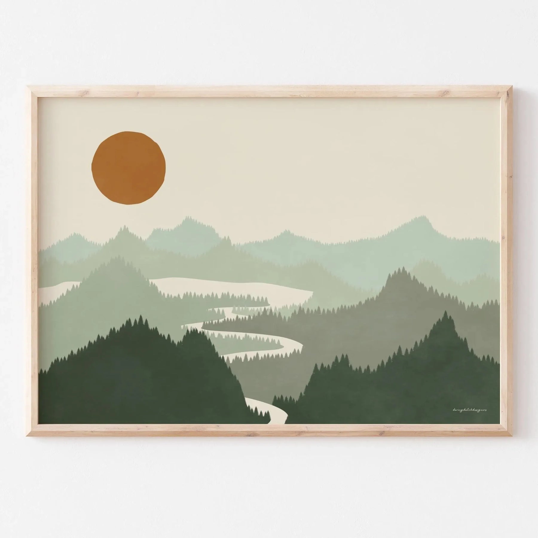Quadro Decorativo Alpes Japoneses Kit 3 Peças