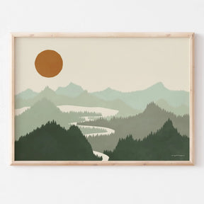 Quadro Decorativo Alpes Japoneses Kit 3 Peças