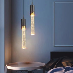Lustre Pendente de Cristal LED Tubular 1 a 5 Luzes