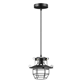 Luminária pendente industrial, Pendente retrô vintage, Lustre estilo gaiola, Luminária de teto decorativa, Iluminação industrial rústica

