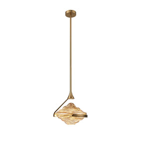 Pendente de Vidro, Luminária Pendente Moderna, Lustre de Teto Decorativo, Iluminação para Sala de Estar, Luminária Dourada de Design



