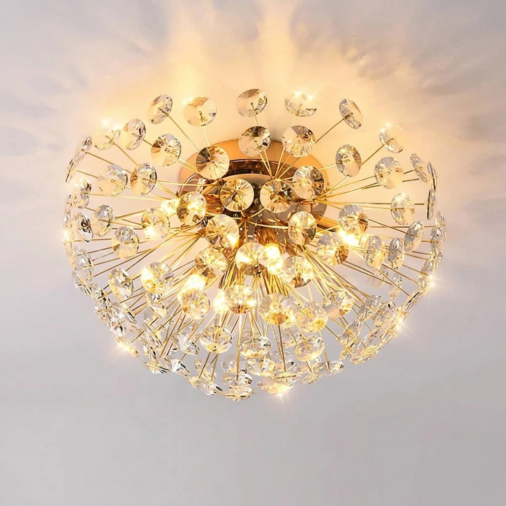 Plafon de Cristal Dente-de-Leão Francês