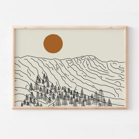 Quadro Decorativo Alpes Japoneses Kit 3 Peças
