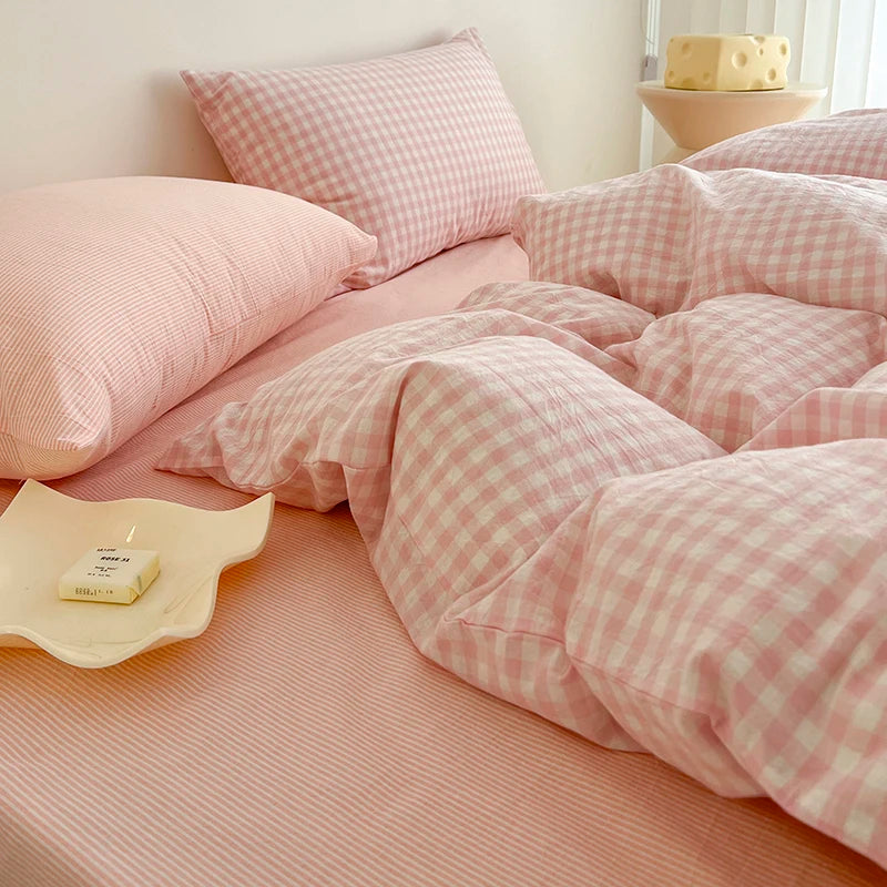 Jogo de Cama, Roupa de Cama, Jogo de Cama Xadrez, Conjunto de Cama, Jogo de Cama de Casal