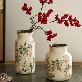 Vaso Decorativo de Cerâmica Retrô Oriental