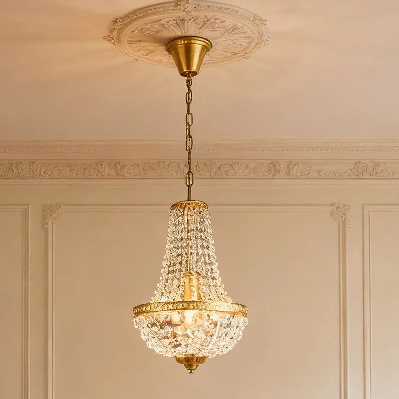 Lustre Pendente de Cristais Suspensos E27