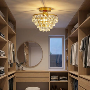 Plafon de cristal francês em closet