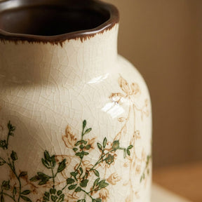 Vaso Decorativo de Cerâmica Retrô Oriental