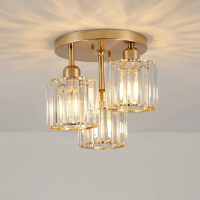 Pendente dourado 3 lâmpadas ambiente