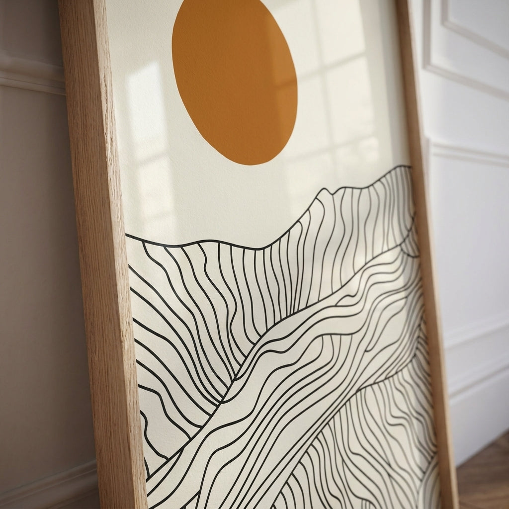 Quadro alpes japoneses detalhe