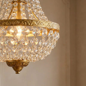 Lustre pendente de cristal E27 detalhe