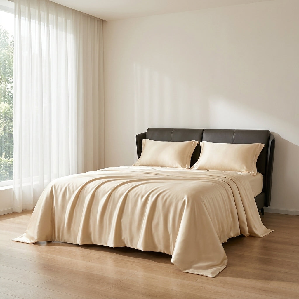 Jogo de Cama Cetim de Seda 4 Peças