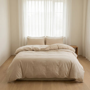 Jogo de Cama de Algodão Liso 4 Peças