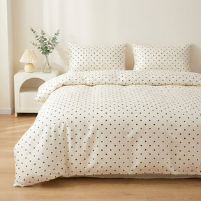 Jogo de Cama Duvet Cetim Poá 3 Peças