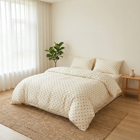 Jogo de Cama Duvet Cetim Poá 3 Peças