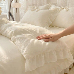 Jogo de Cama Duvet com Babados 3 Peças