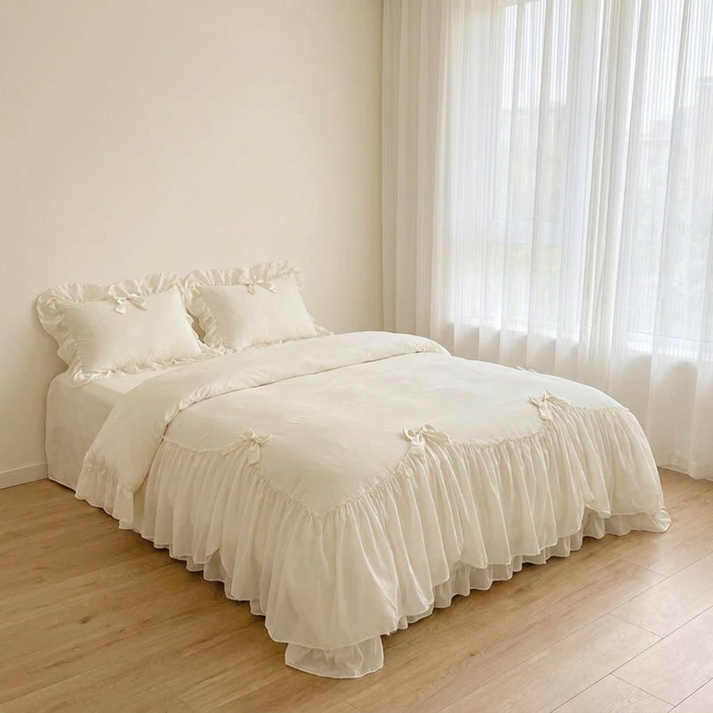 Jogo de Cama Duvet com Babados 3 Peças