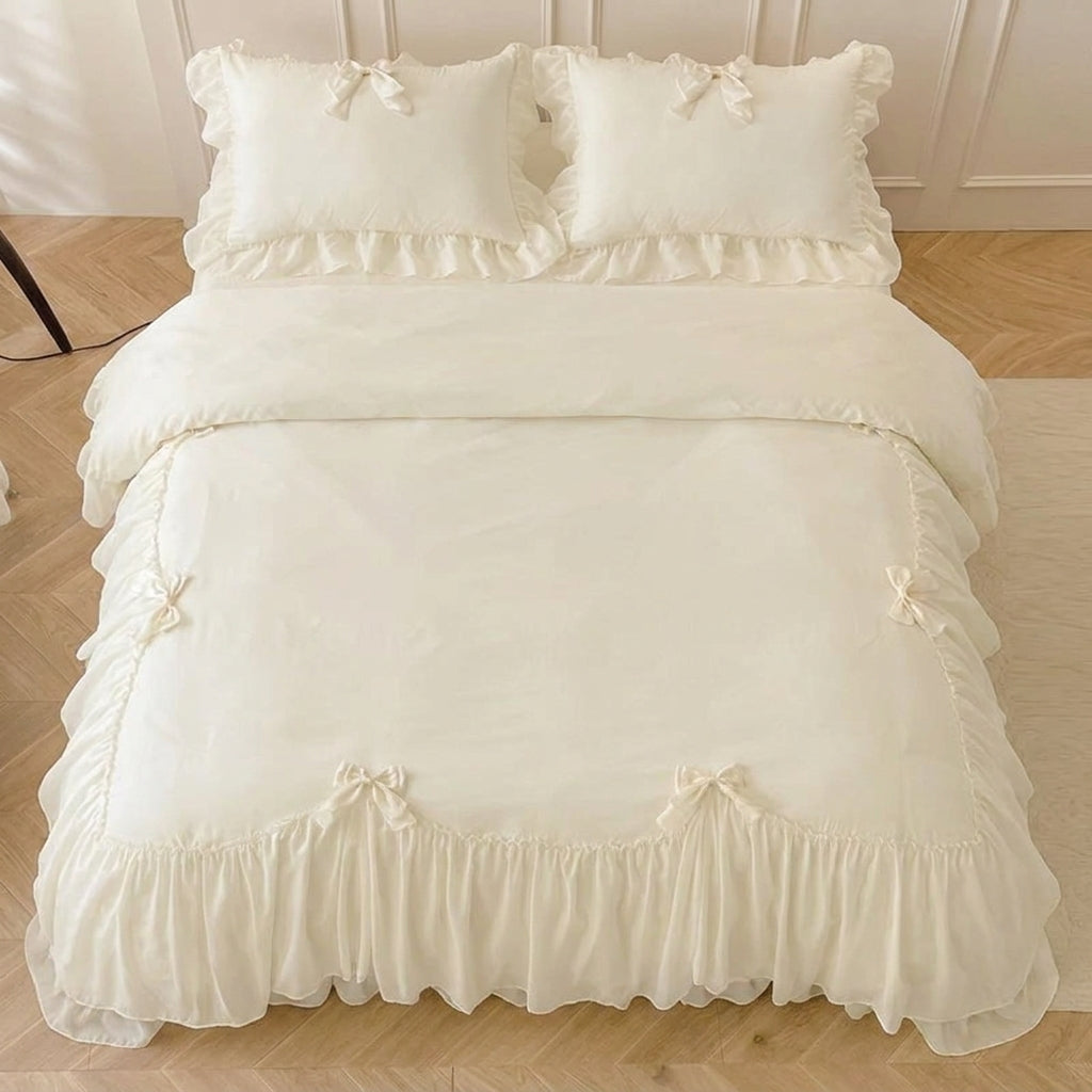 Jogo de Cama Duvet com Babados 3 Peças