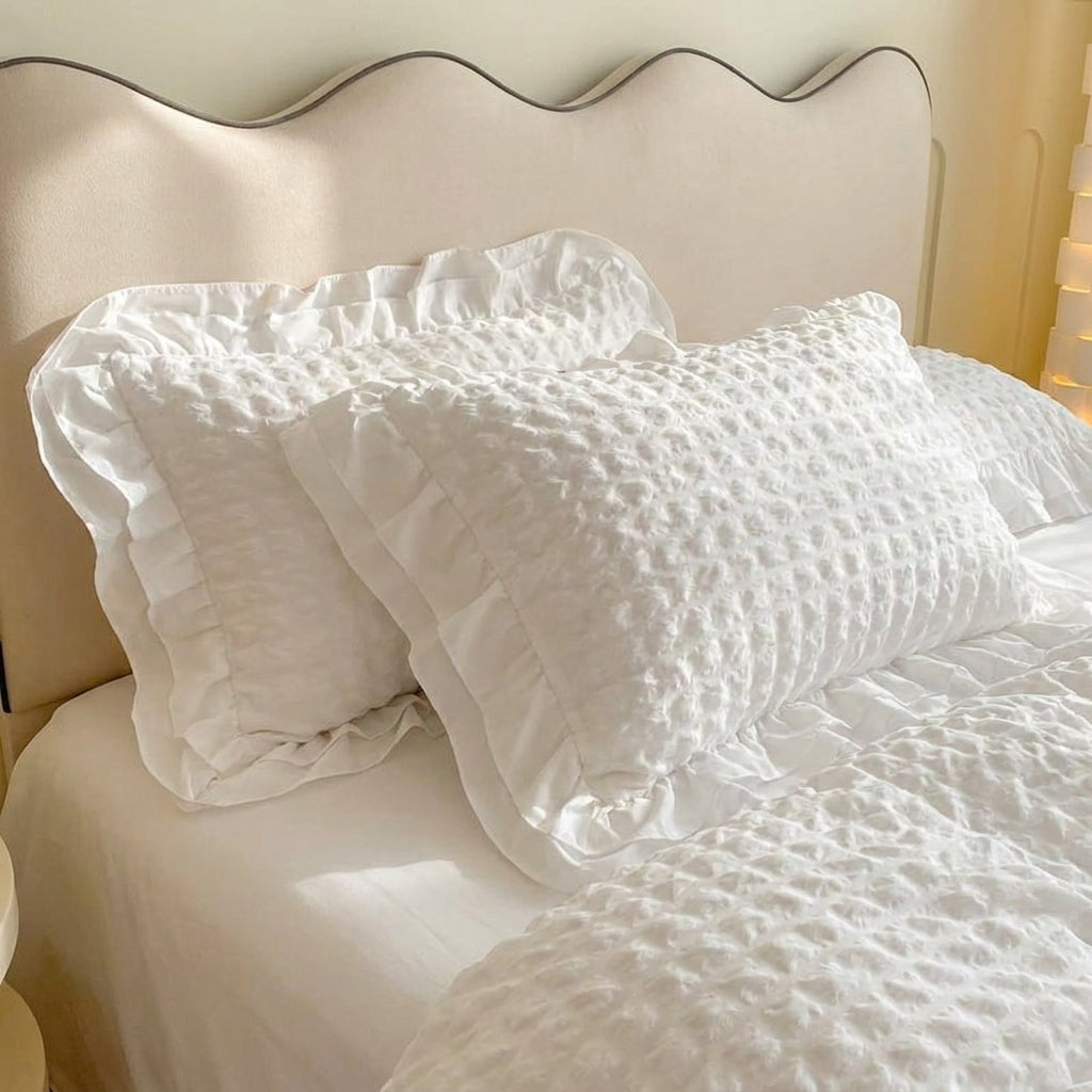 Jogo de Cama Duvet Renda Coreano 3 Peças