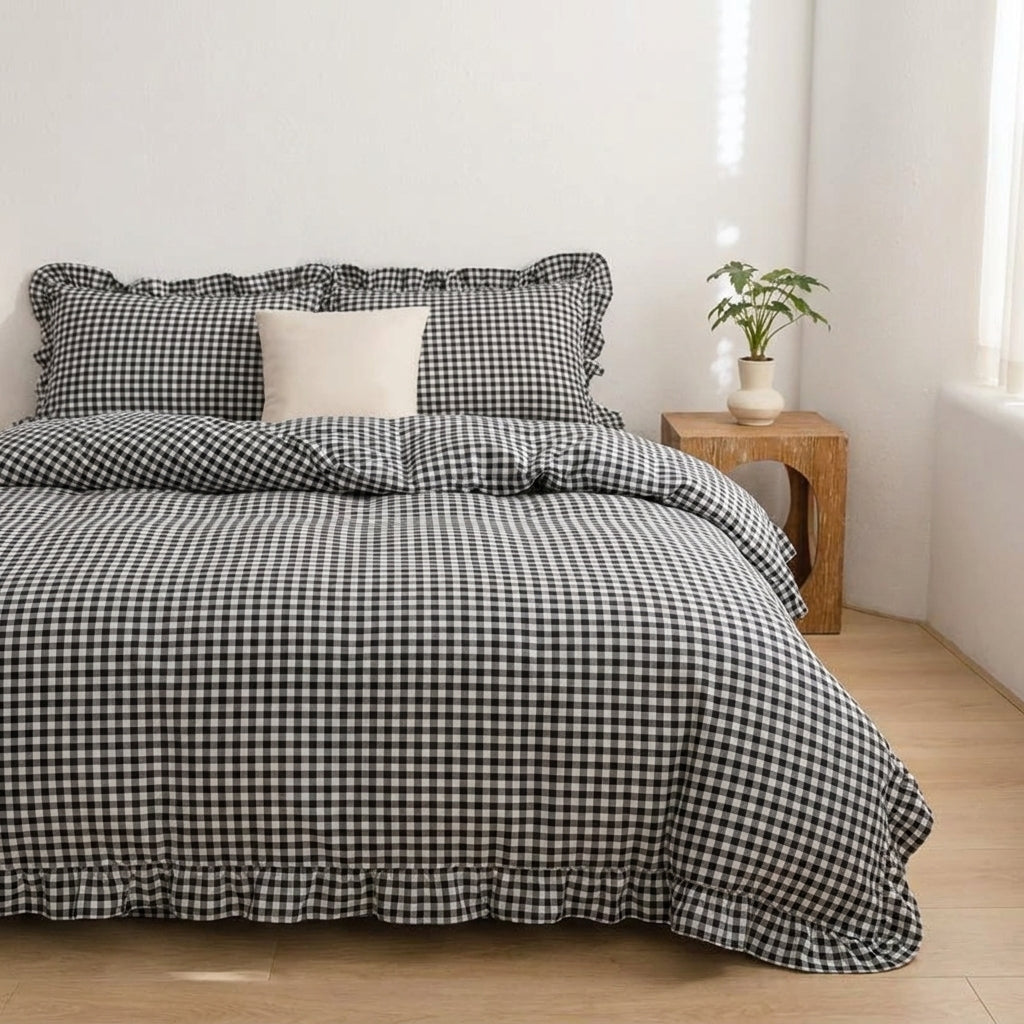 Jogo de Cama Duvet Xadrez 3 Peças